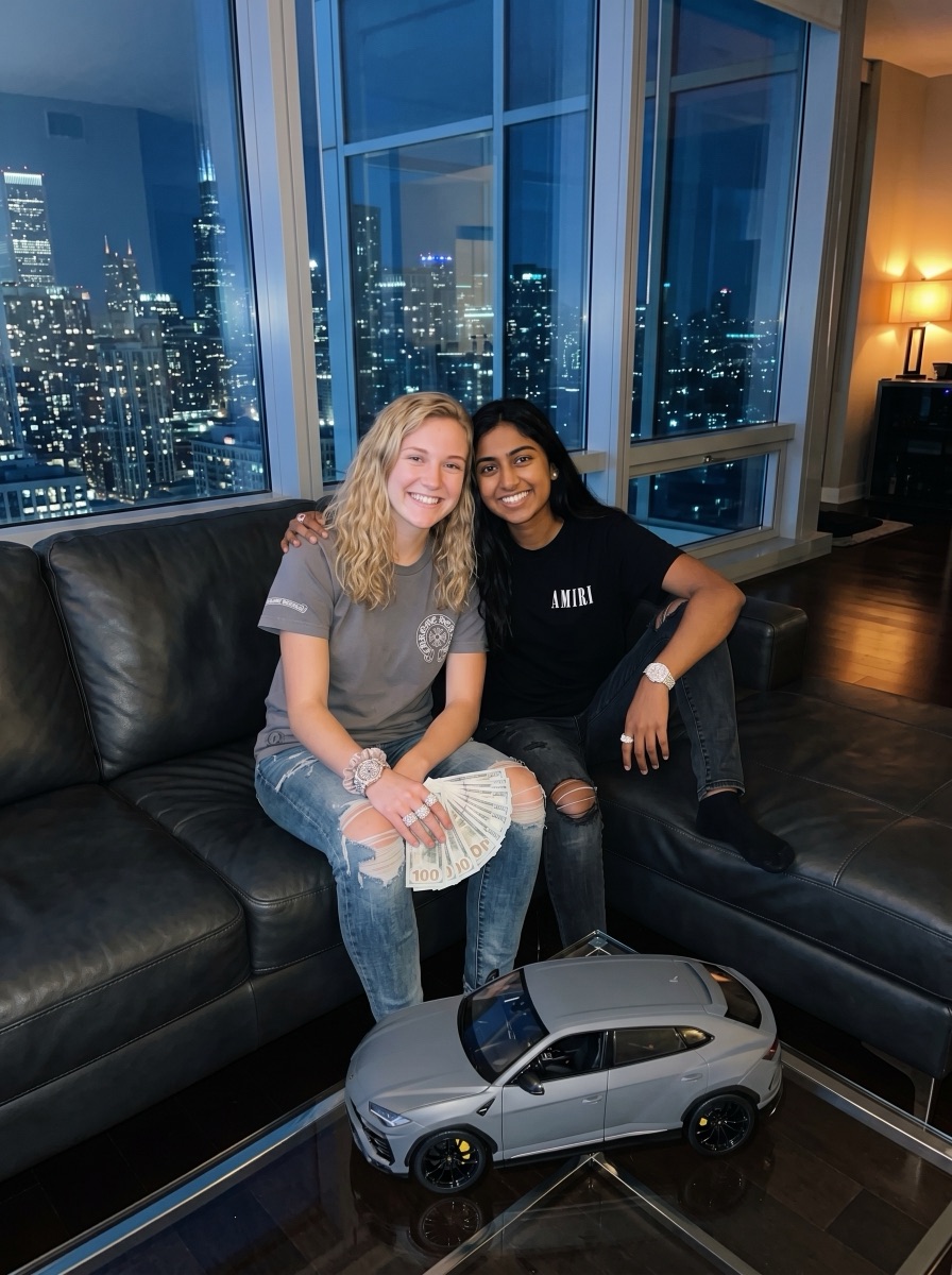 Same pair styled in a penthouse with designer drip
